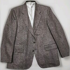Barrington Vtg Tweed Blazer Men's 44R Wool & Lambswool Speckled Two Button